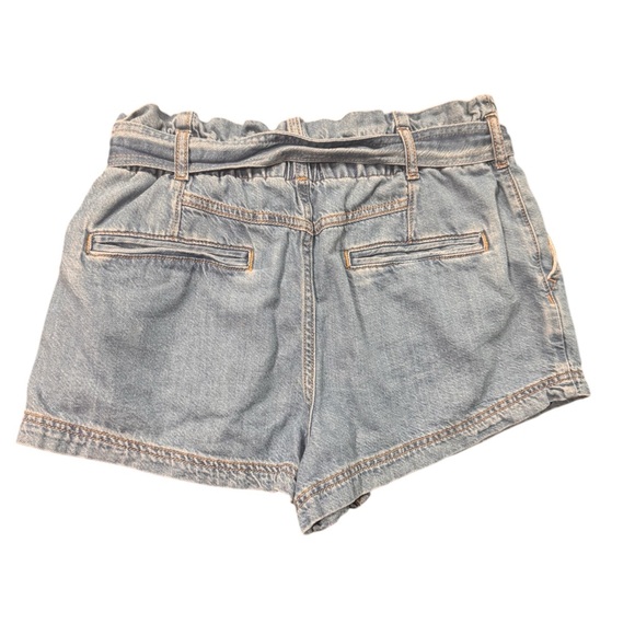 Anthropologie Pilcro Denim Blue Paperbag Waist Belted Women's Shorts - Picture 3 of 11